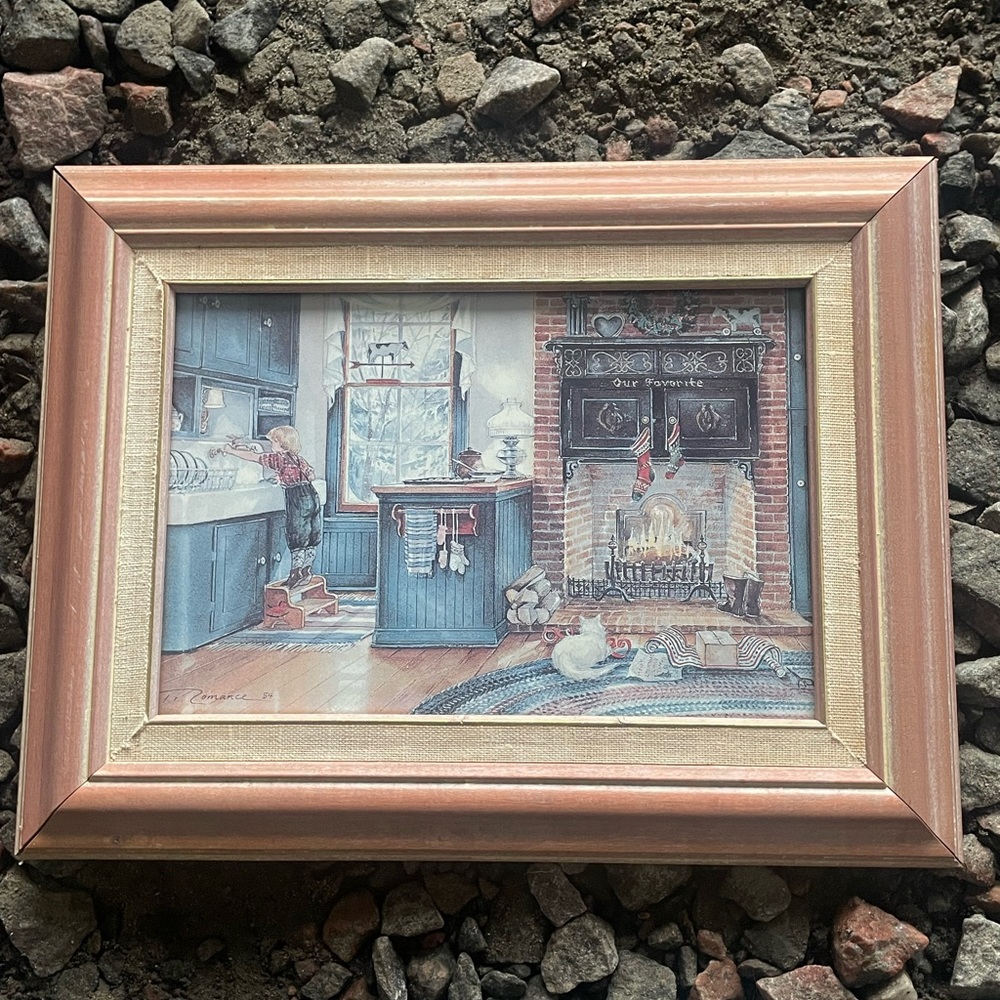 Trisha Romance Framed Picture Wall Decor Art Vintage